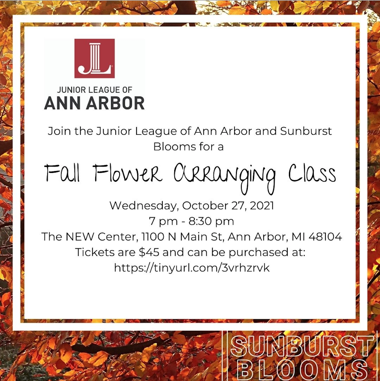 Fall Flower Arranging Class Junior League of Ann Arbor